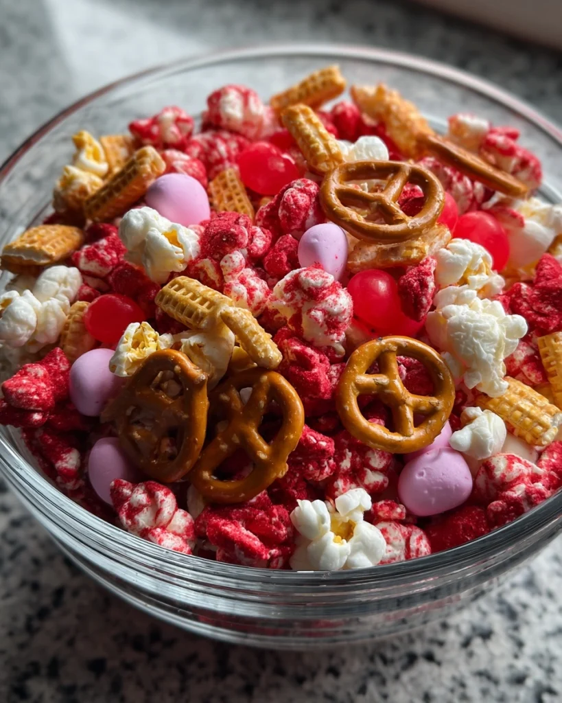 11 Valentine’s Cake Pop Recipes That Look Adorable and Tasty! 21 5 Minute Valentine’s Snack Mix